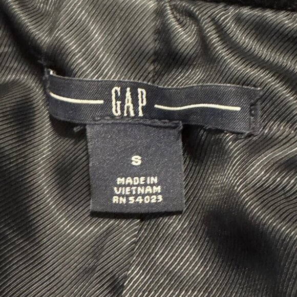 GAP Women’s Pea Coat S Black Wool Blend Double Breasted Holiday 2008 - Picture 8 of 9